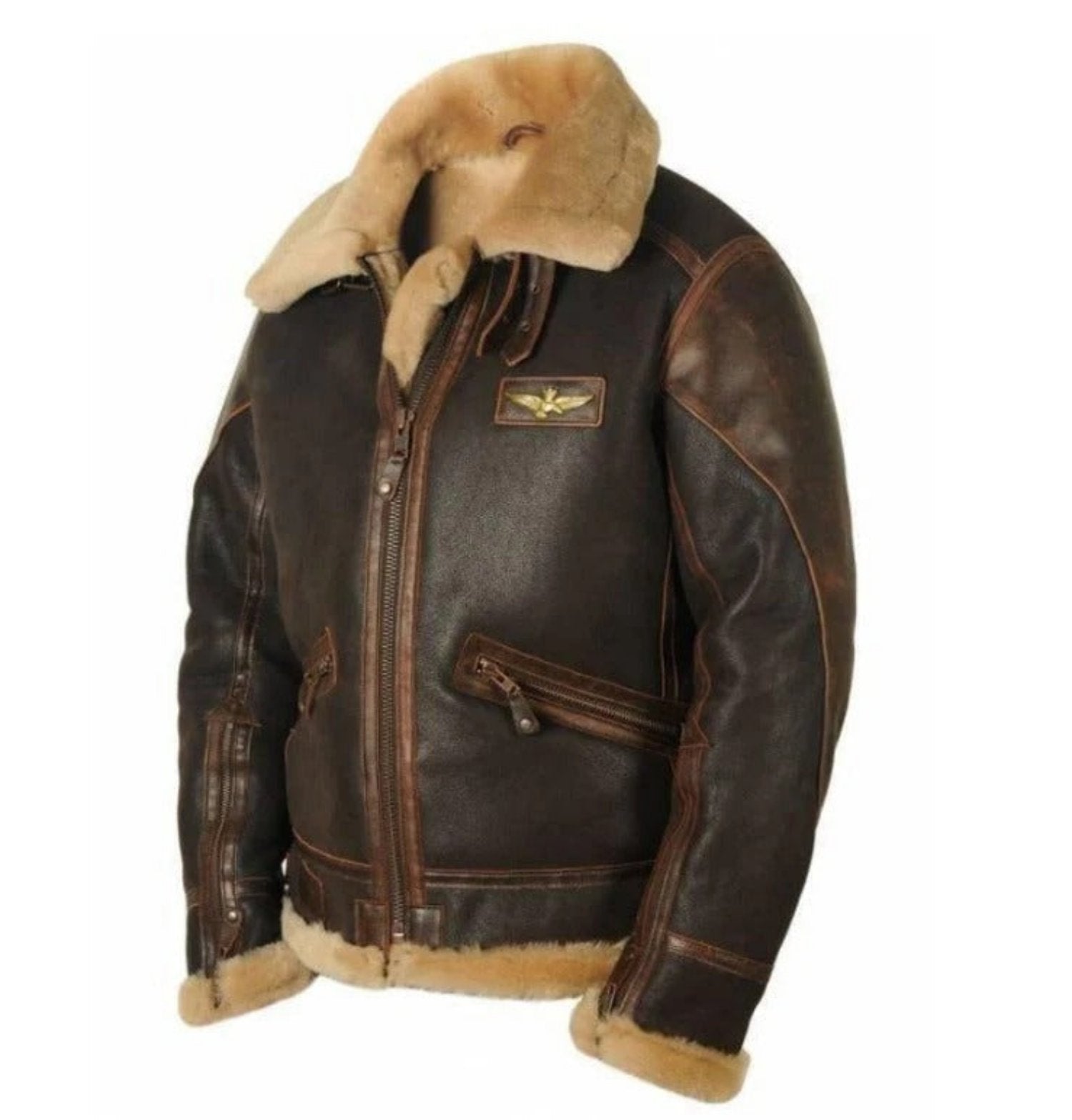 Edward | Men's Brown Pilot Winter Jacket