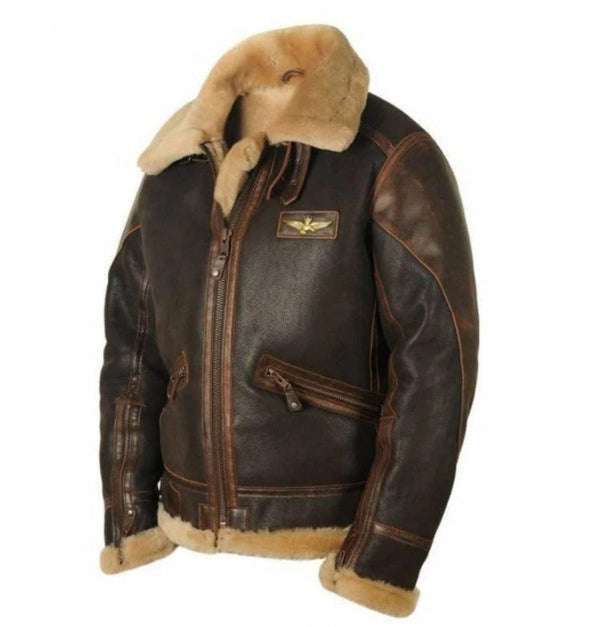 Edward | Men's Brown Pilot Winter Jacket