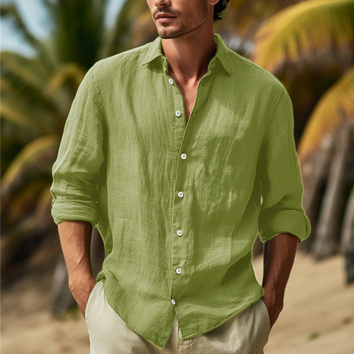 William Linen Long Sleeve Shirt for Men
