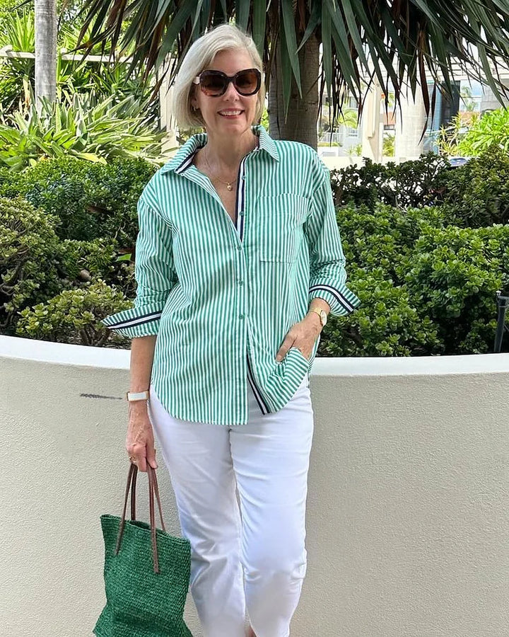 Whitney | Chic Striped Top for Any Event
