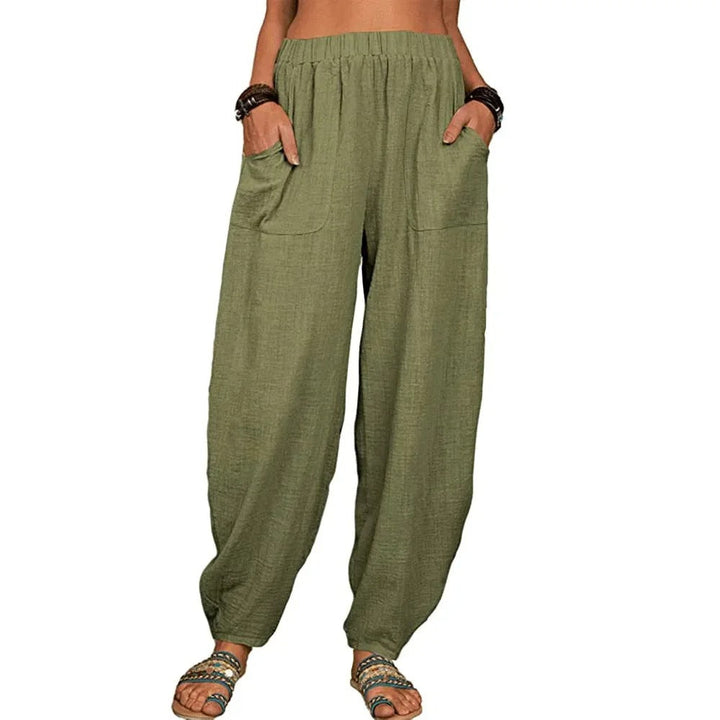 Women's Casual Loose Linen Cotton Summer Pants