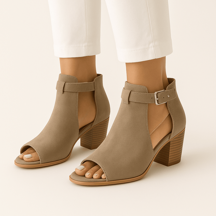 Devon | Chic Cut-Out Ankle Boots for Comfort