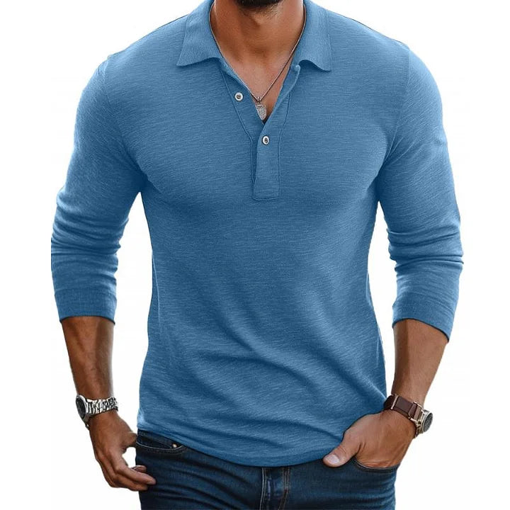James | Long sleeve polo 100 percent cotton