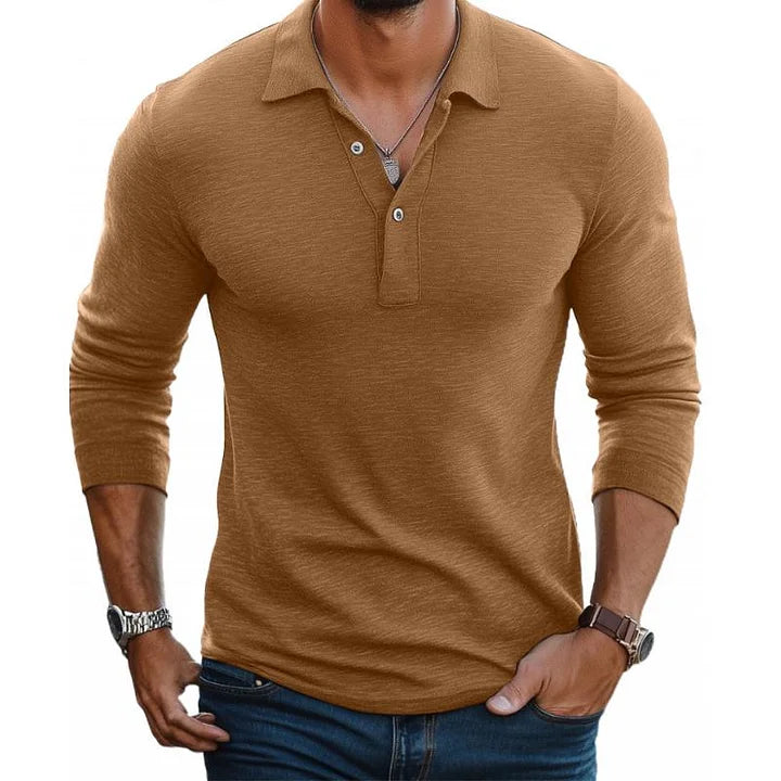 James | Long sleeve polo 100 percent cotton