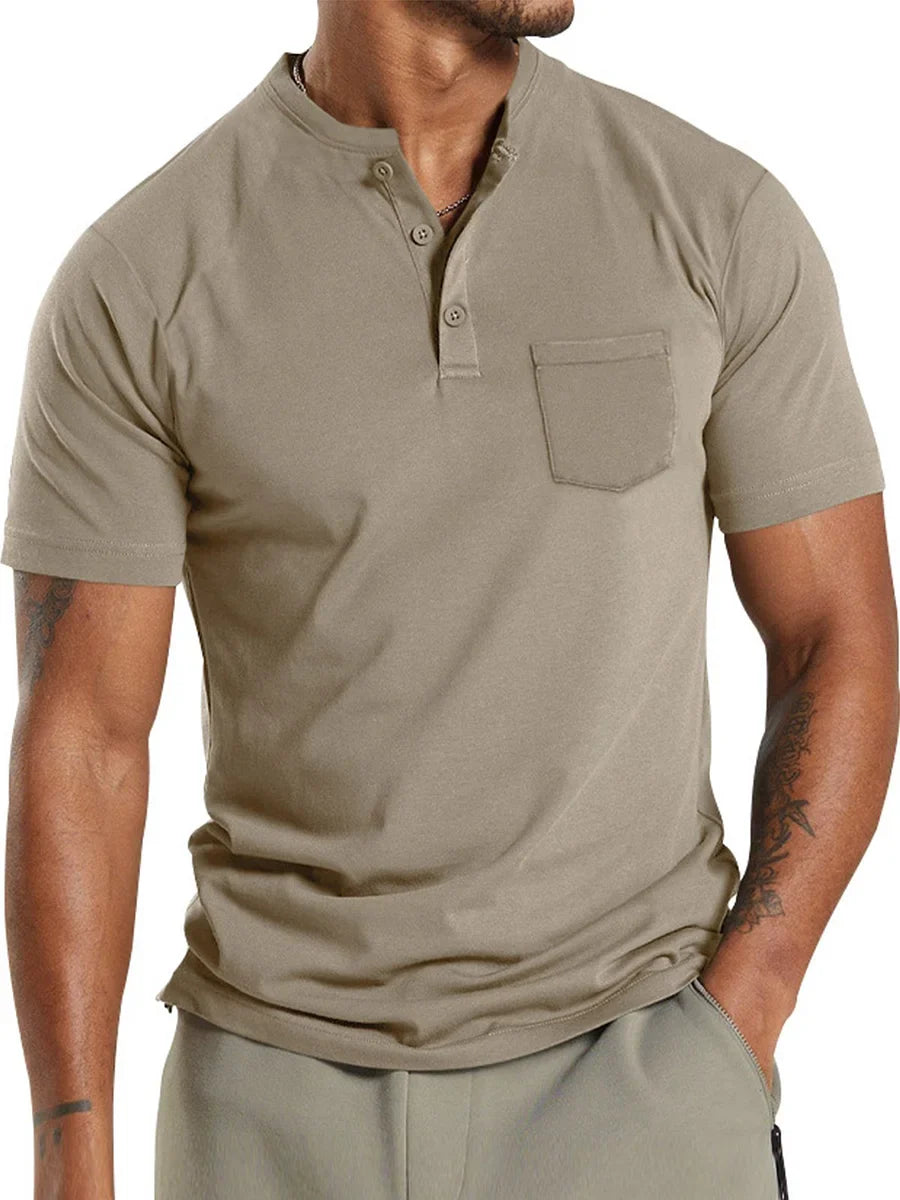 Oliver - Henley T-Shirt for Men