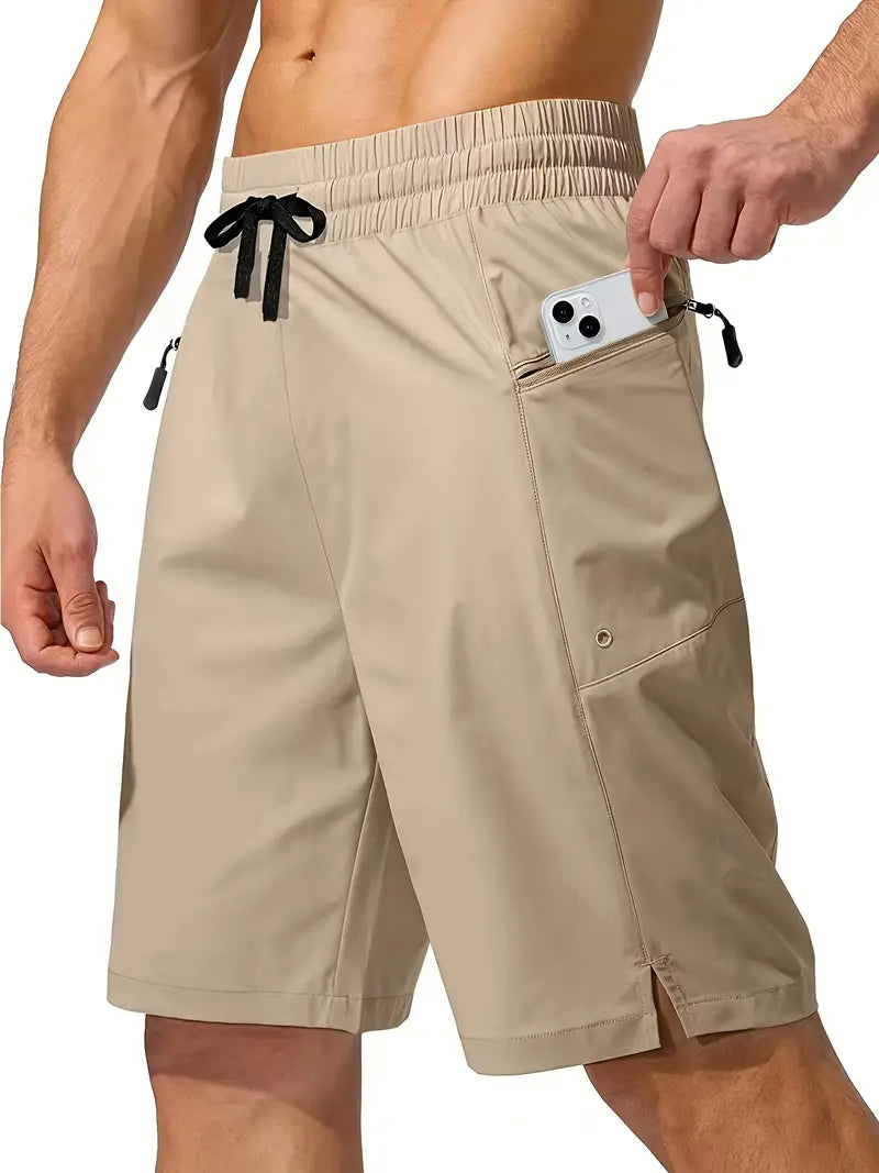 Max - Quick-Dry Beach Shorts for Men with Zipper Pockets and No Mesh Lining