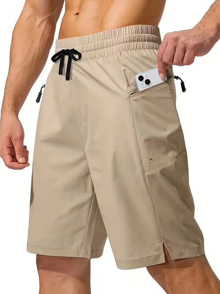 Max - Quick-Dry Beach Shorts for Men with Zipper Pockets and No Mesh Lining