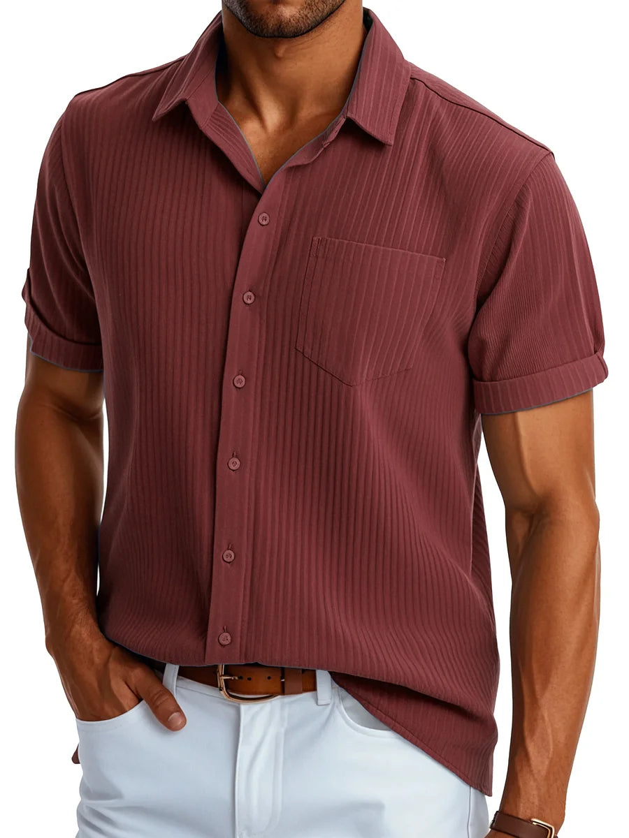 Breathable Shortsleeve Spring Summer Shirt for Men