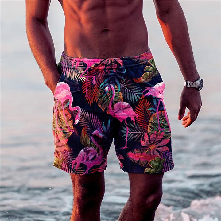 Oliver - Flamingo Print Men's Swim Shorts