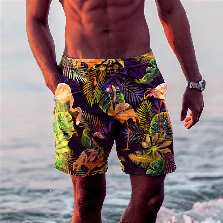 Oliver - Flamingo Print Men's Swim Shorts