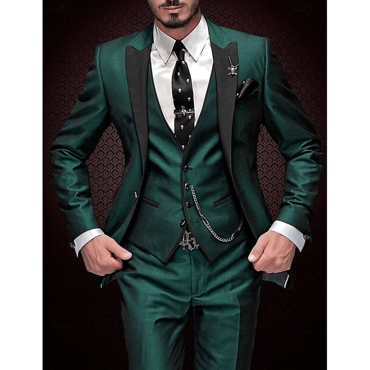 Three-Piece Linen Set for Men: Business Blazer, Vest and Trousers