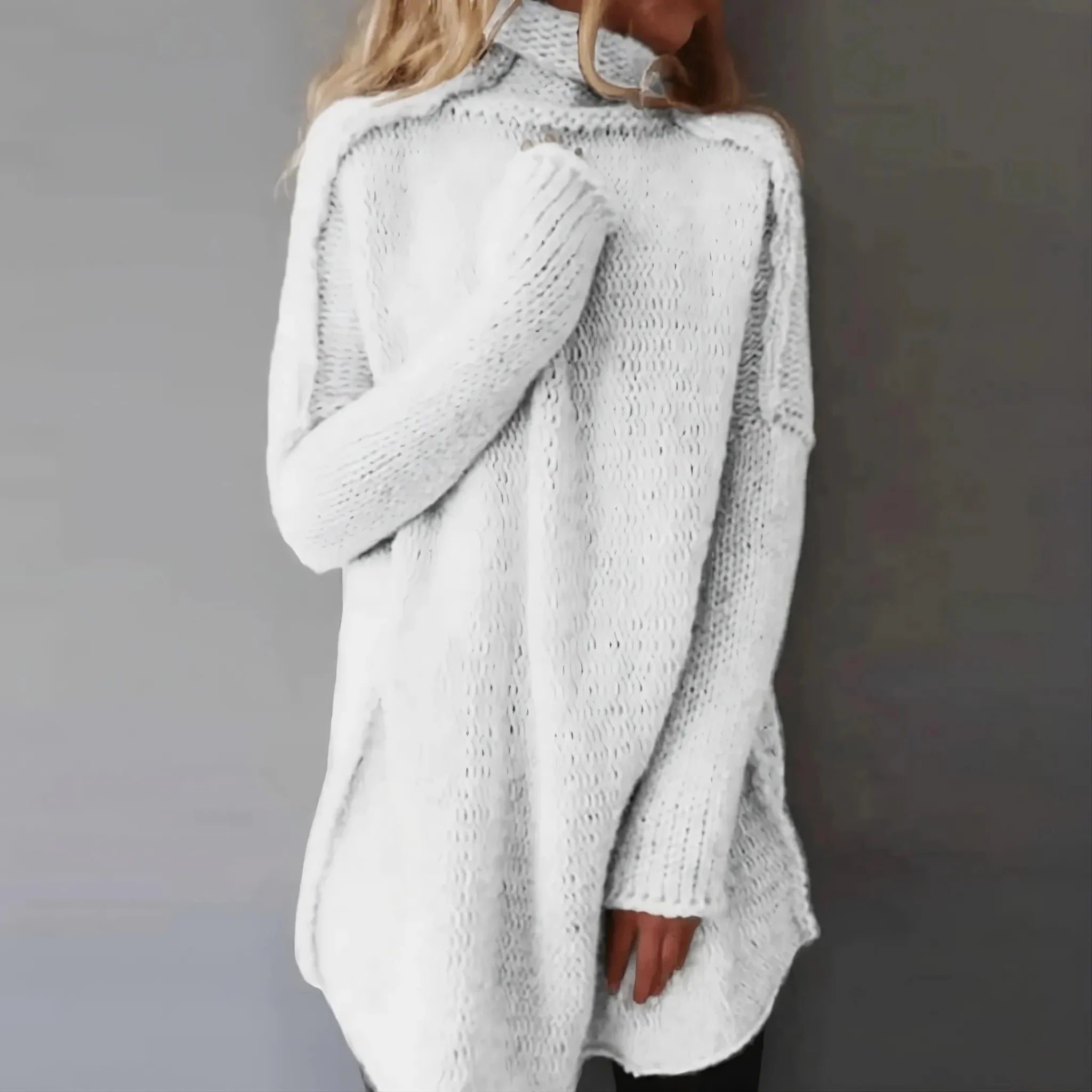Gia | Winter-Ready Hand-Knitted Cable Sweater