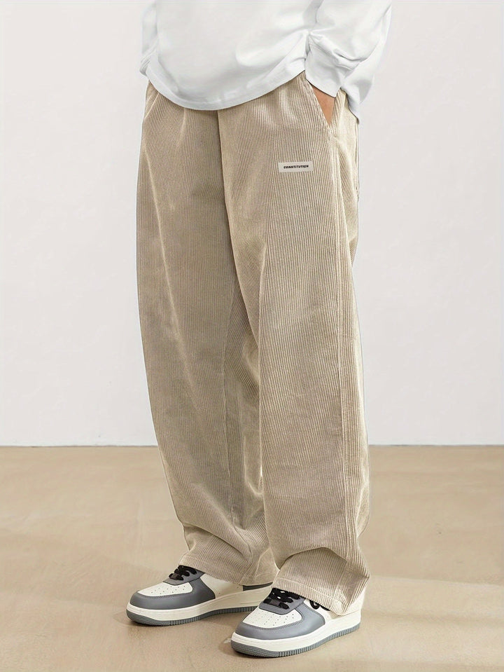 Edward | Men's Relaxed Fit Wide-Leg Corduroy Pants