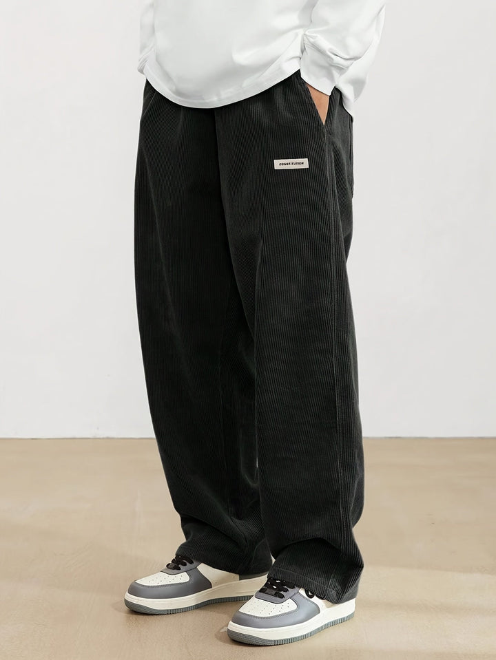 Edward | Men's Relaxed Fit Wide-Leg Corduroy Pants