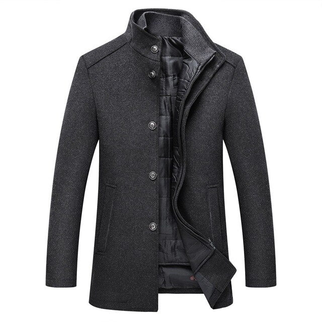 Arthur | Men's Quilted Stand Collar Coat