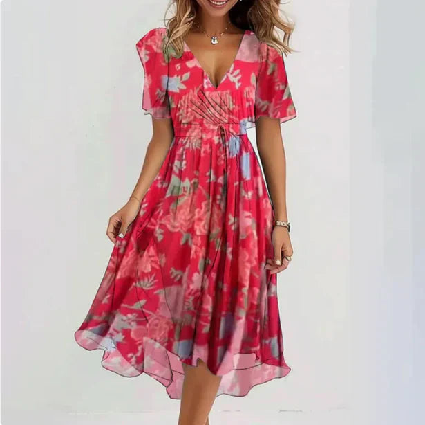 Emma - Elegant ladies' dress with V-neck