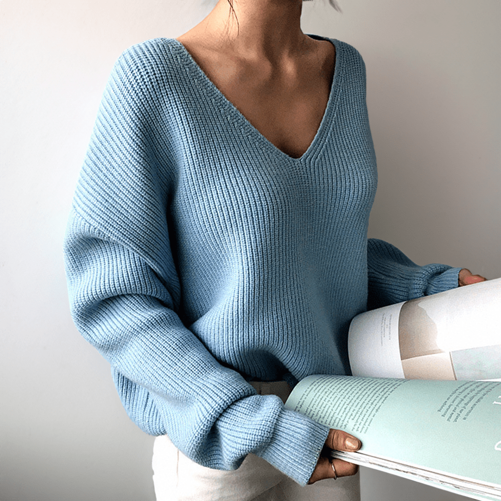 Noa | Cozy V-Neck Knit Sweater for Winter