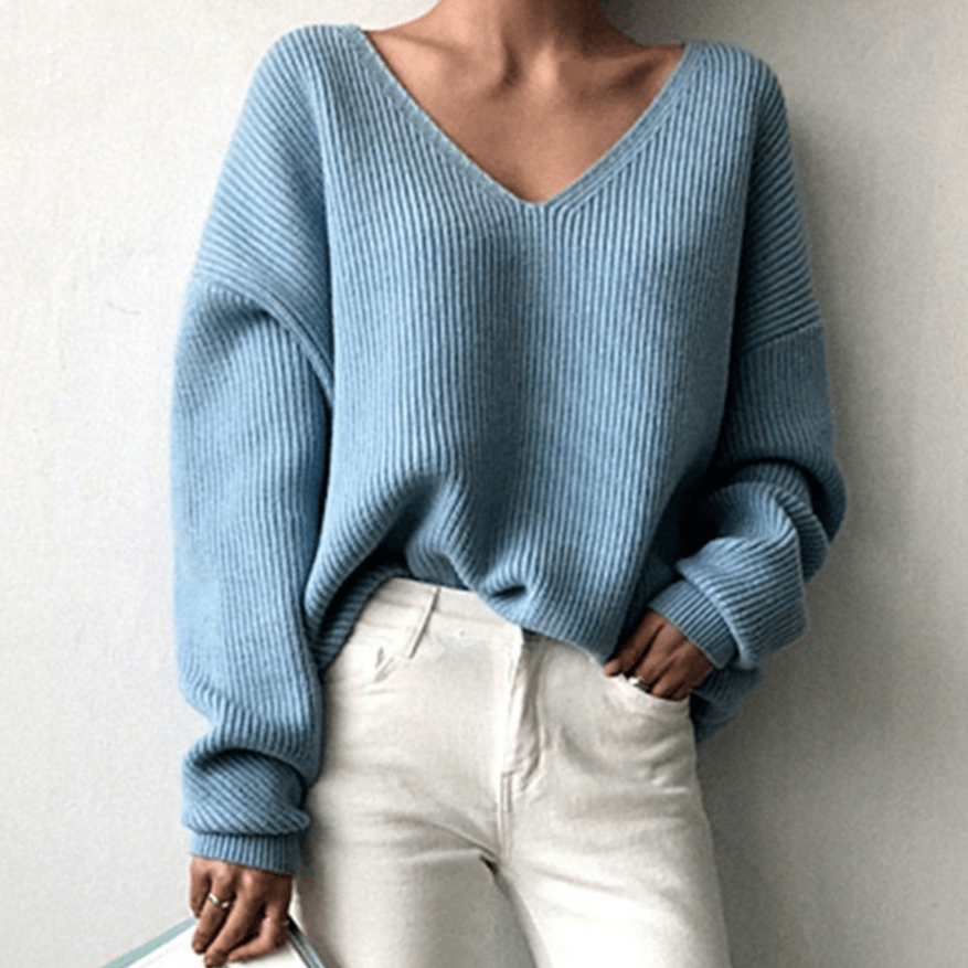 Noa | Cozy V-Neck Knit Sweater for Winter