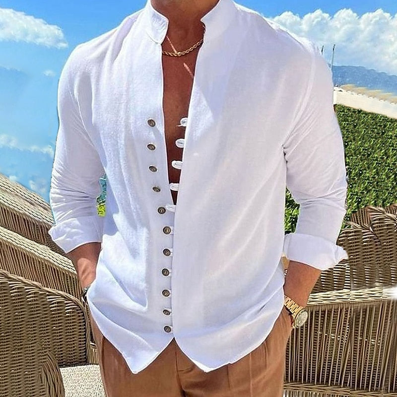 Ethan Linen Short Sleeve Shirt for Men