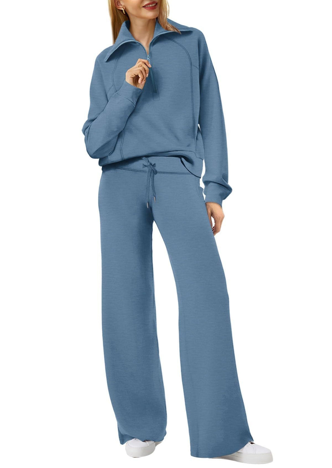 Lux | Chic Long Sleeve Two-Piece Set with Zipper