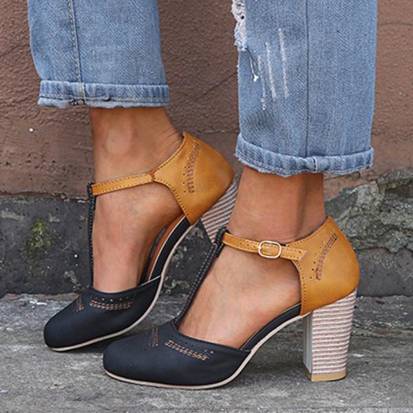 Alicia | Chic T-Strap Heels for Trendsetters