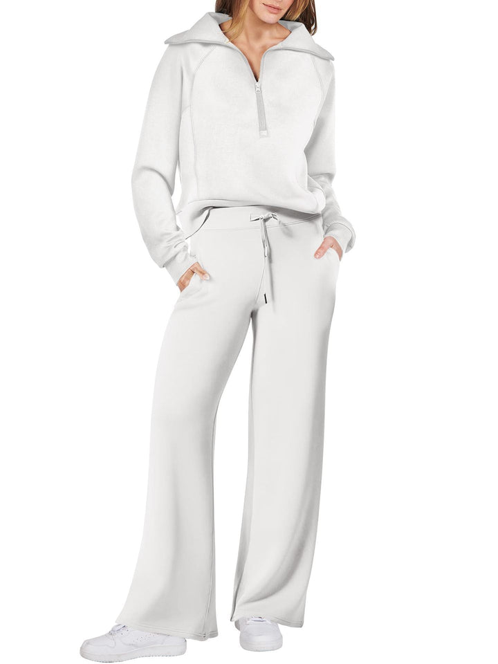 Lux | Chic Long Sleeve Two-Piece Set with Zipper