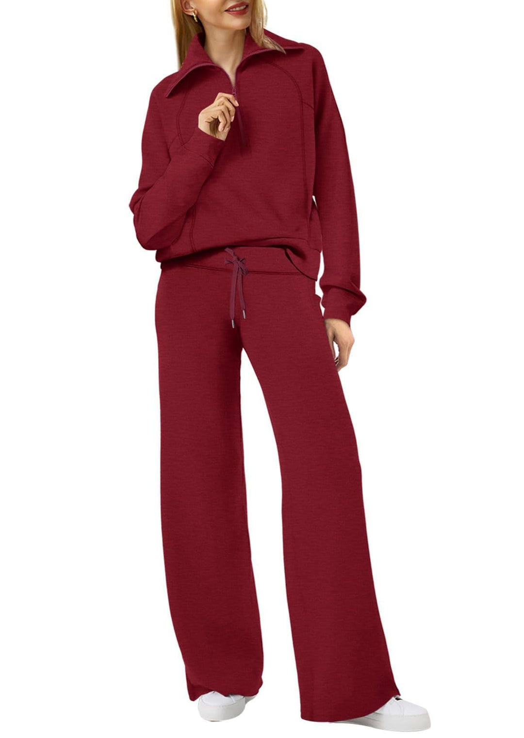 Lux | Chic Long Sleeve Two-Piece Set with Zipper