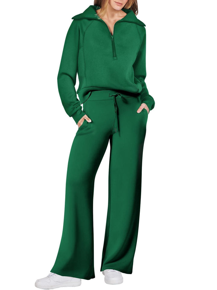 Lux | Chic Long Sleeve Two-Piece Set with Zipper