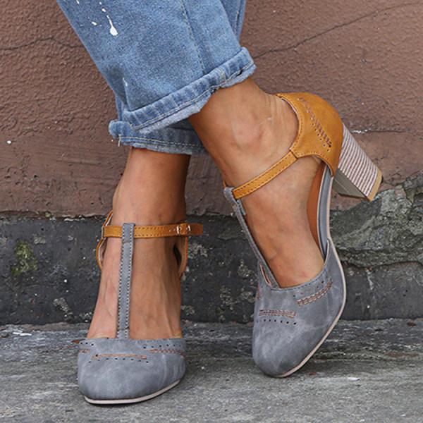Alicia | Chic T-Strap Heels for Trendsetters
