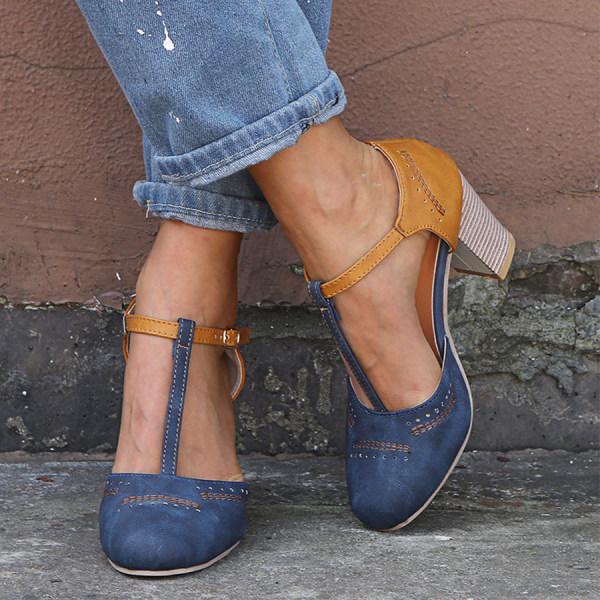 Alicia | Chic T-Strap Heels for Trendsetters