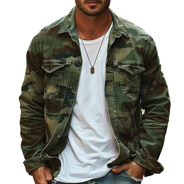 Axel | Men's Camouflage Canvas Retro Shacket