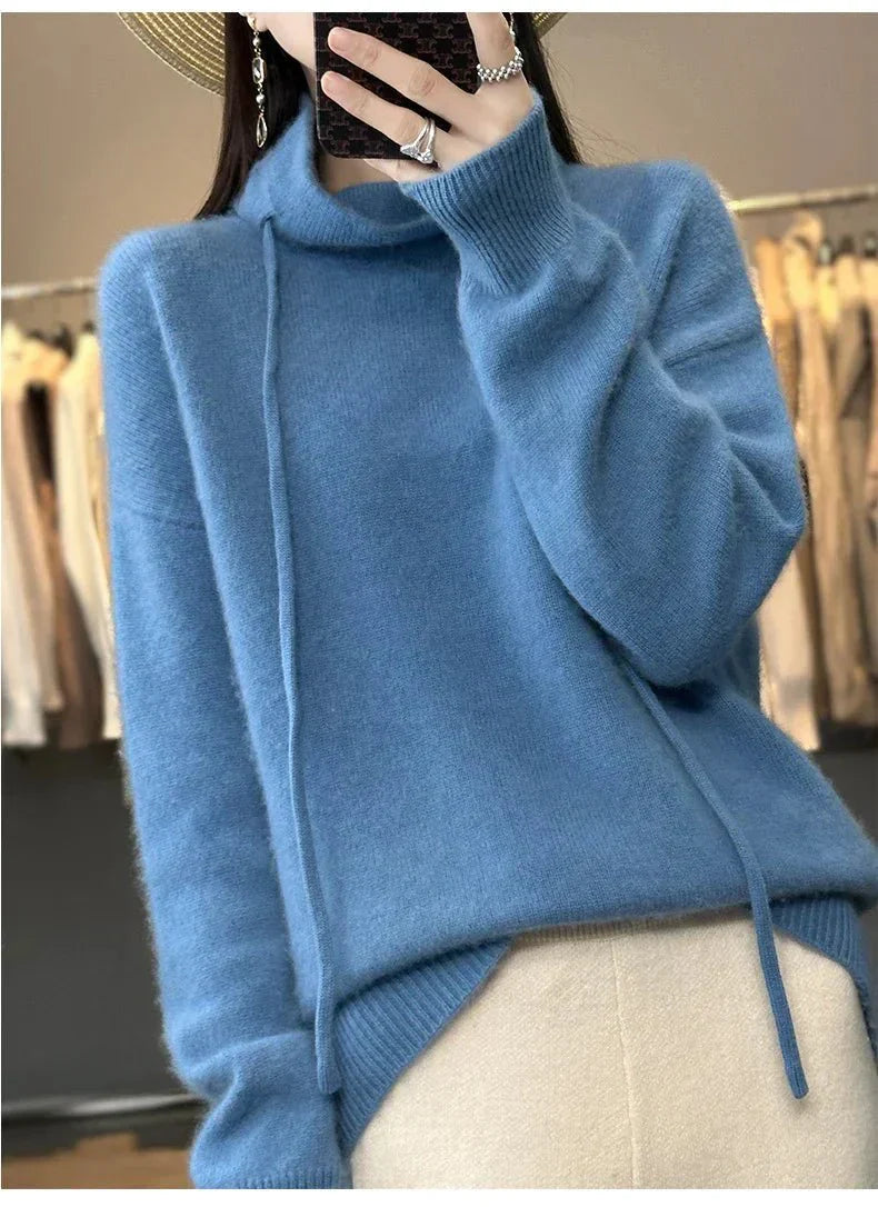 Nina | Cozy Winter Sweater with Lace Detailing