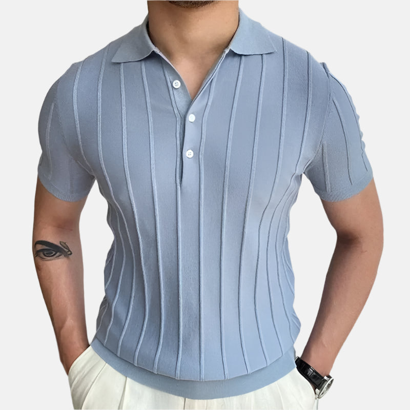 Ethan | Classic Striped Short-Sleeve Polo