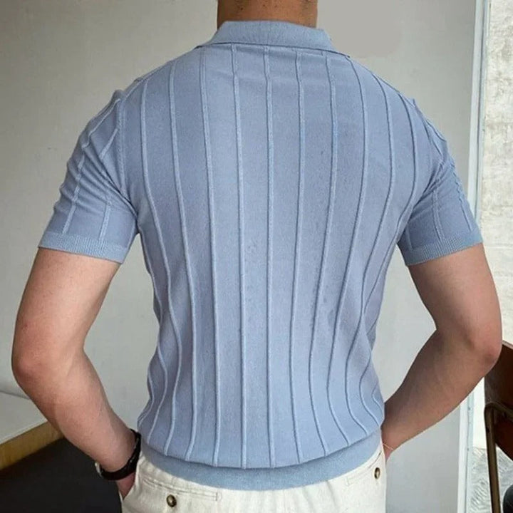 Ethan | Classic Striped Short-Sleeve Polo