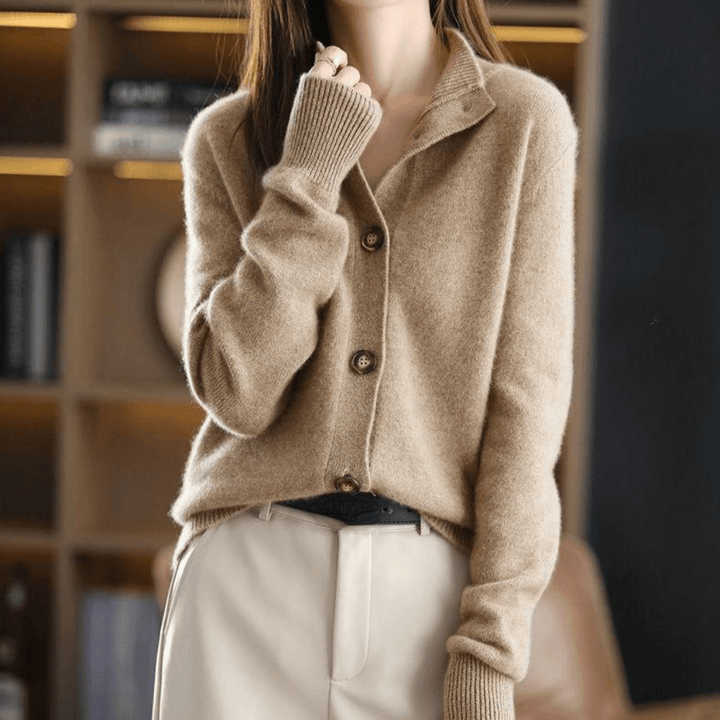 Sara | Women's Knit Sweater with Button Placket