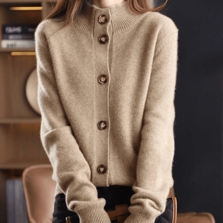 Sara | Women's Knit Sweater with Button Placket