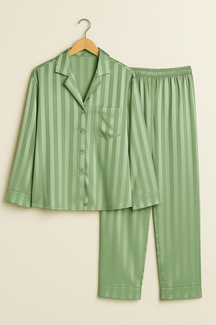 Sky | Striped Pajama Set for Comfort