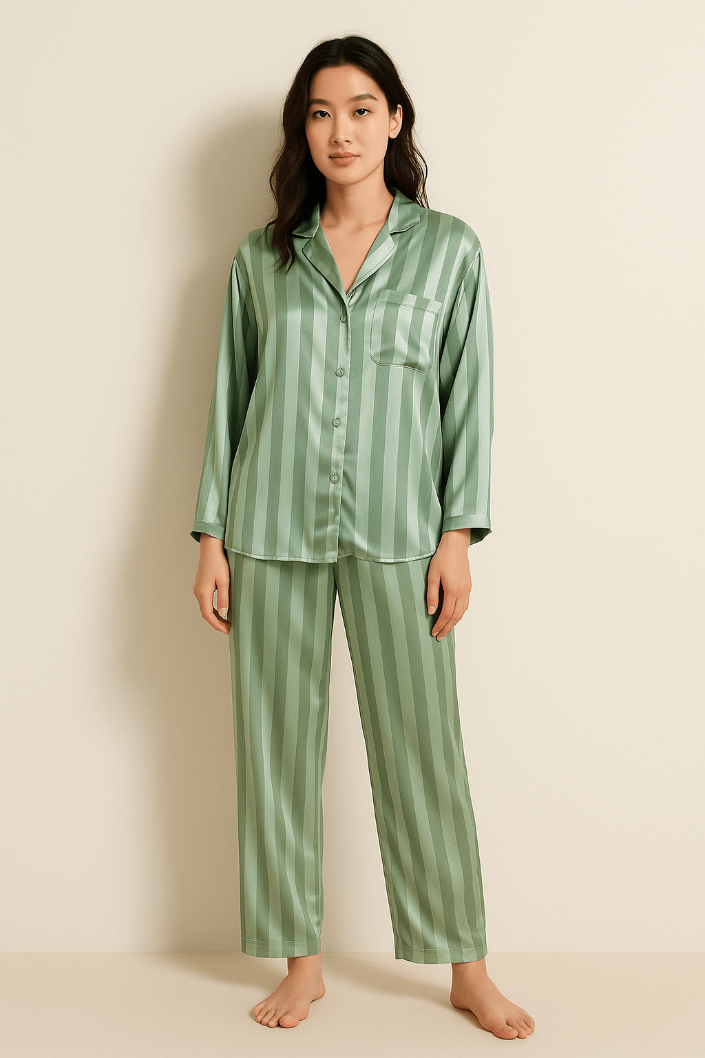 Sky | Striped Pajama Set for Comfort