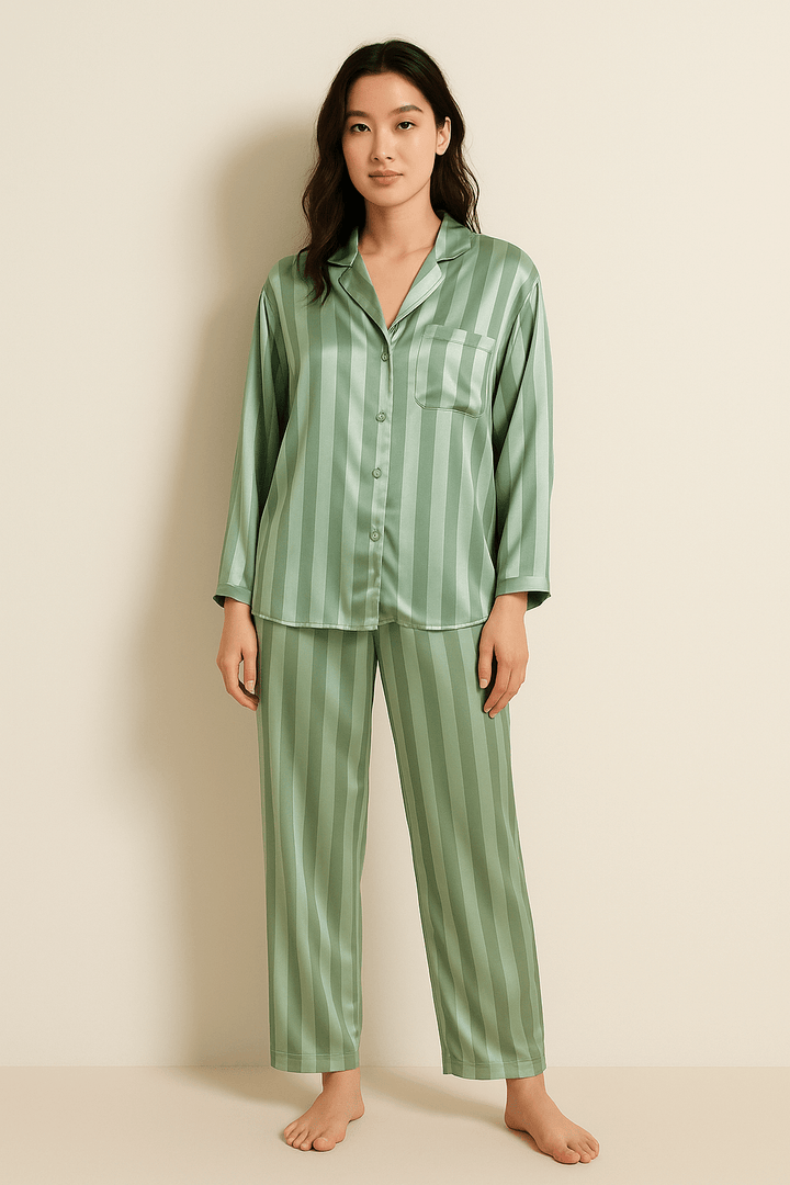 Sky | Striped Pajama Set for Comfort