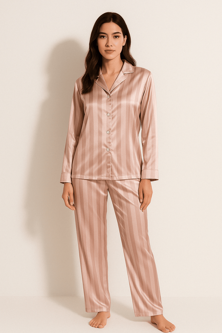 Sky | Striped Pajama Set for Comfort