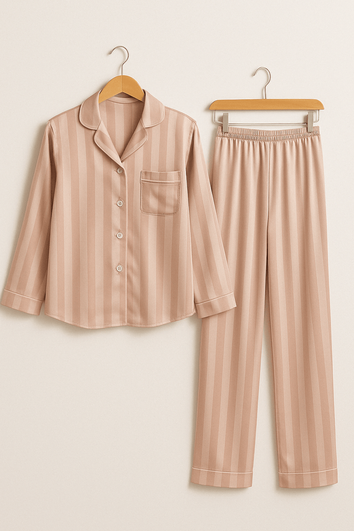 Sky | Striped Pajama Set for Comfort