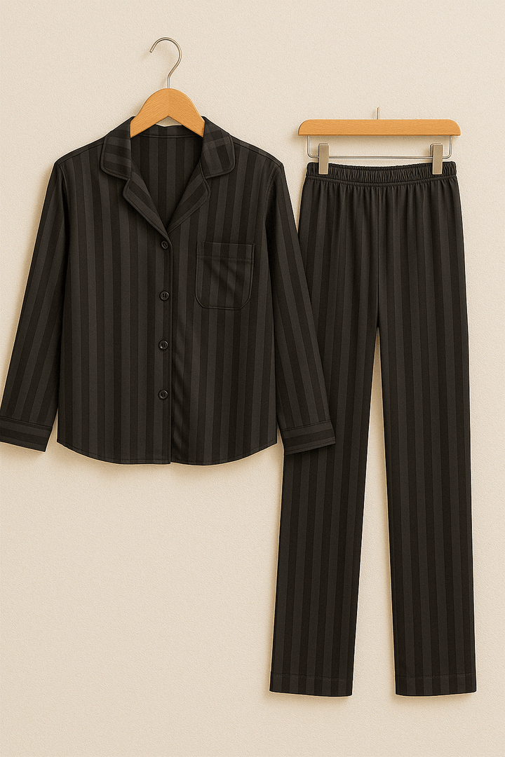 Sky | Striped Pajama Set for Comfort