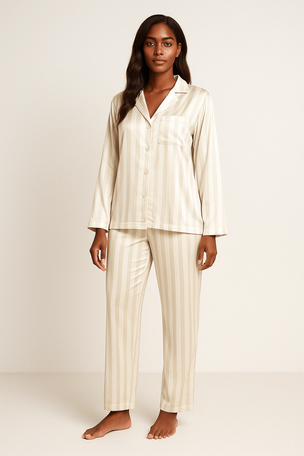 Sky | Striped Pajama Set for Comfort