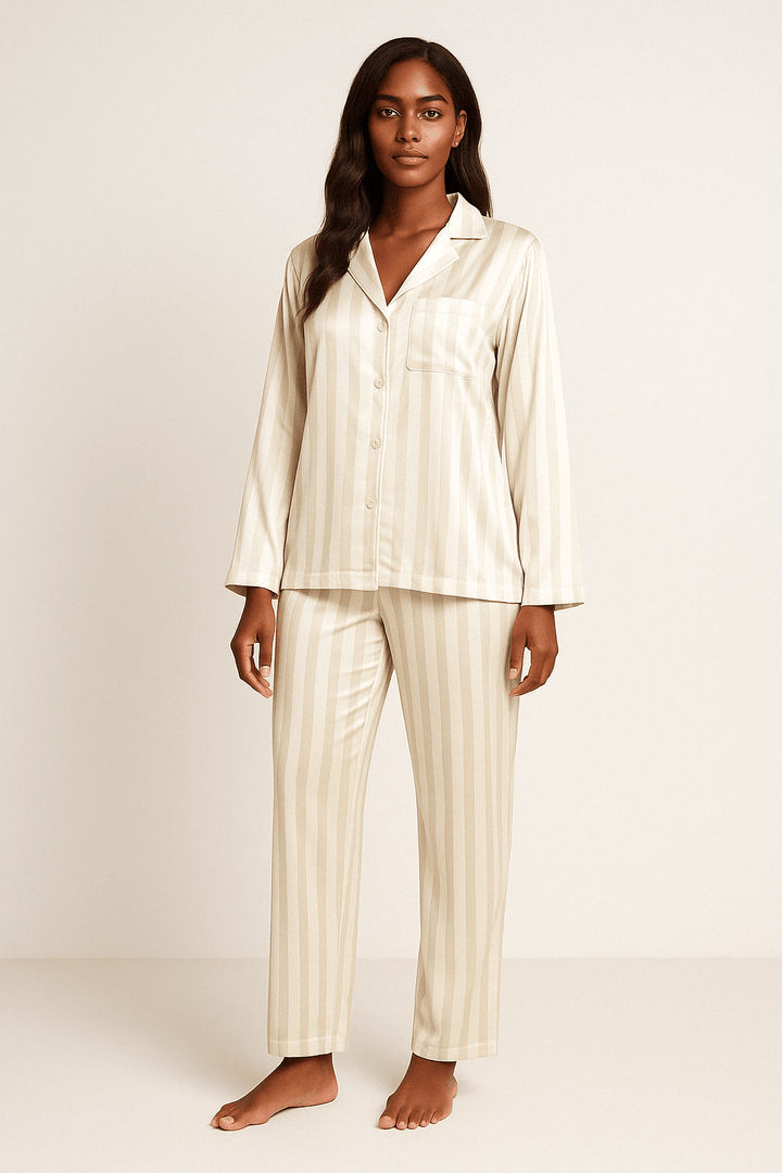 Sky | Striped Pajama Set for Comfort