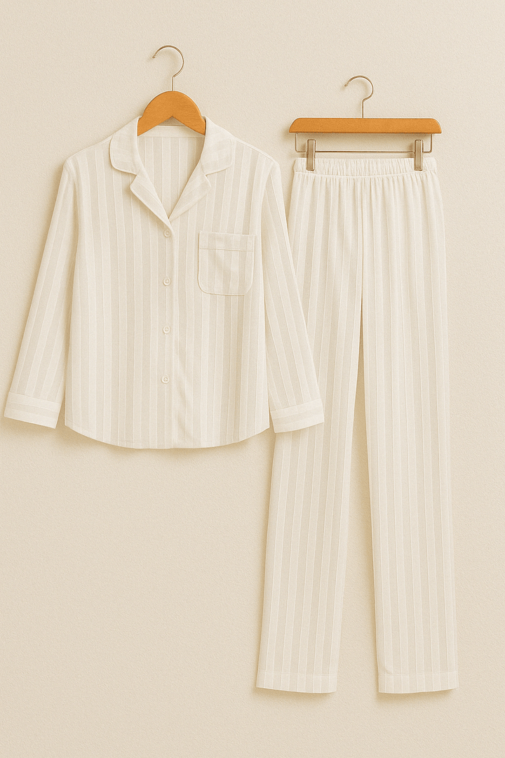 Sky | Striped Pajama Set for Comfort