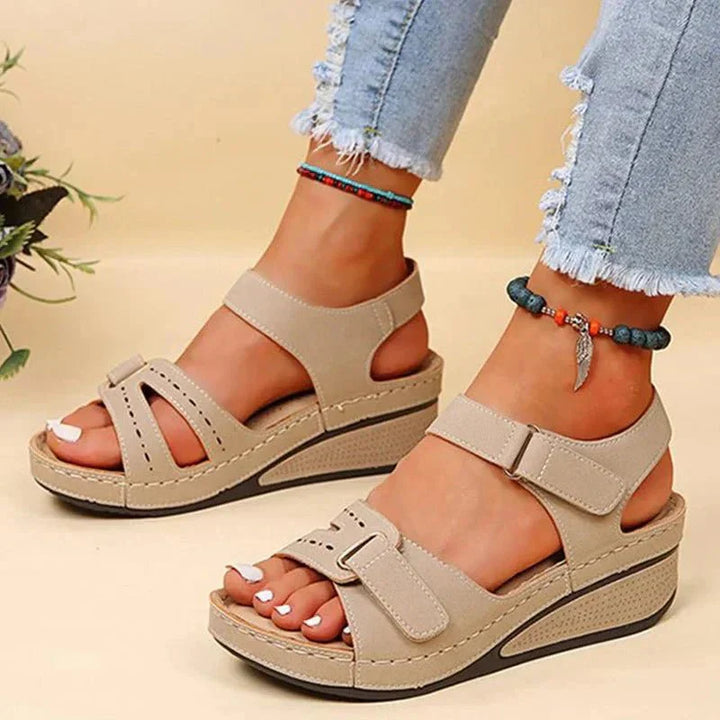 Women's Adjustable Strap Platform Sandals with Open Toe