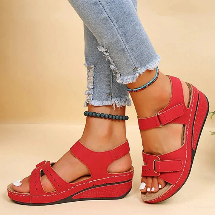 Women's Adjustable Strap Platform Sandals with Open Toe