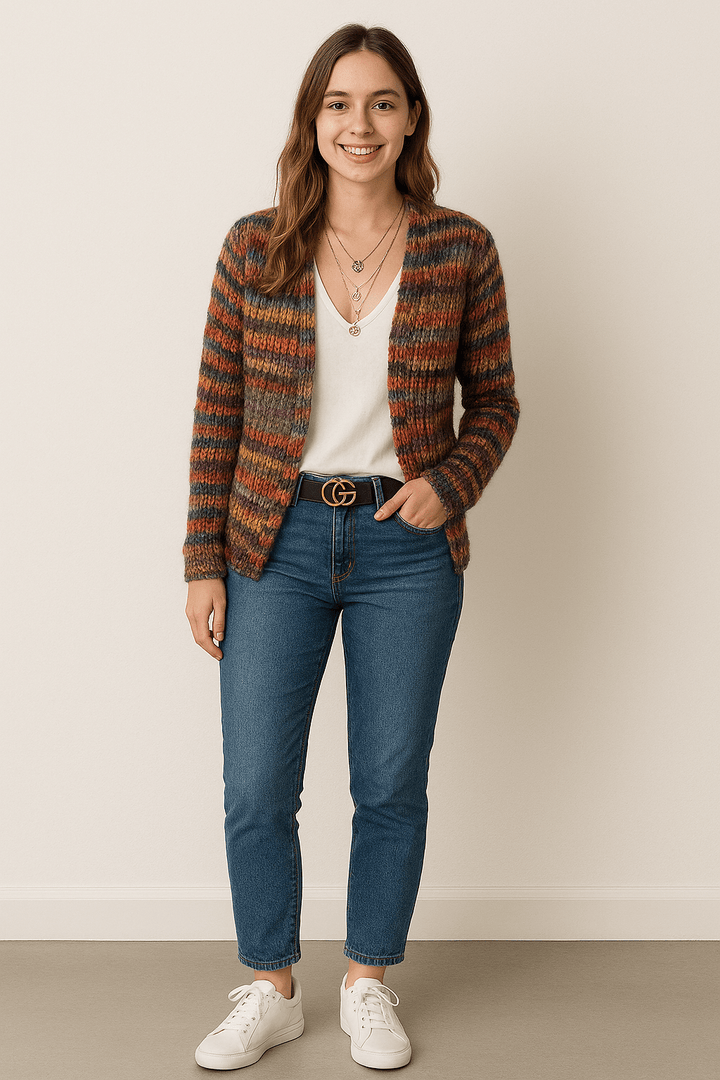 Isla | Stylish Women's Multicolor Knit Cardigan