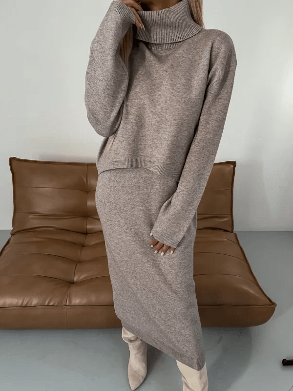 Liv | Turtleneck Sweater and Dress Set