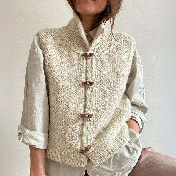 Anna | Women's Winter Stand Collar Cardigan